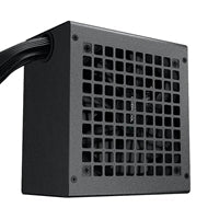 DeepCool PF500 500W PSU, 120mm Silent Hydraulic Bearing Fan, 80 PLUS White, Non Modular, UK Plug, Flat Black Cables, Efficient & Affordable