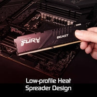 Kingston FURY Beast KF556C40BBK4-128 128GB (4x 32GB) DIMM System Memory, 5600MHz, DDR5, CL40, Black, Intel XMP