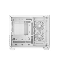 DeepCool CG330 3F ARGB Dual-Chamber Micro-ATX Tower Case, Tempered Glass Panels, 3 x 120mm ARGB Fans, USB 3.0, ITX/Micro-ATX, White