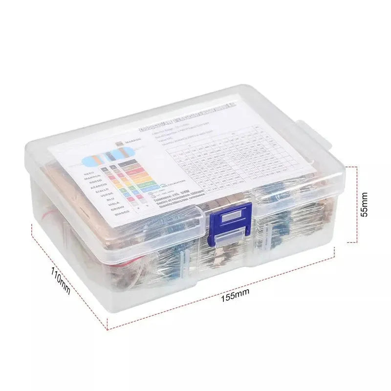 2600pcs 1/4w 1% Resistor Assortment