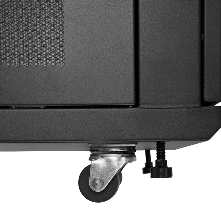 StarTech.com 4-Post 24U Server Rack Cabinet, Lockable 19 Data Rack Cabinet for Computer / AV / IT Equipment, Office / Home Network Rack with Casters & Adjustable Mounting Rails