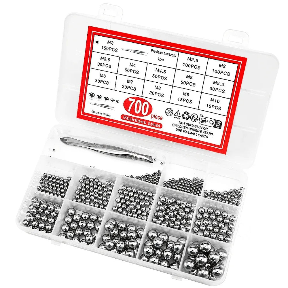 700pcs Steel Ball Bearing Assortment