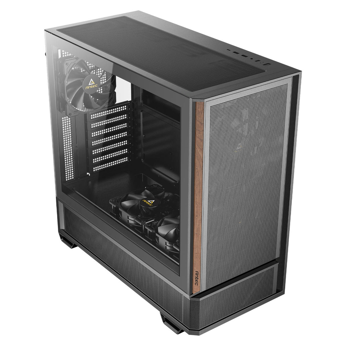 Antec P30 Air Mid-Tower ATX Gaming Case, High-Airflow Mesh Front, Support for 360 mm Radiator, Tempered Glass Side Panel, USB-C & Five Pre-Installed Fans