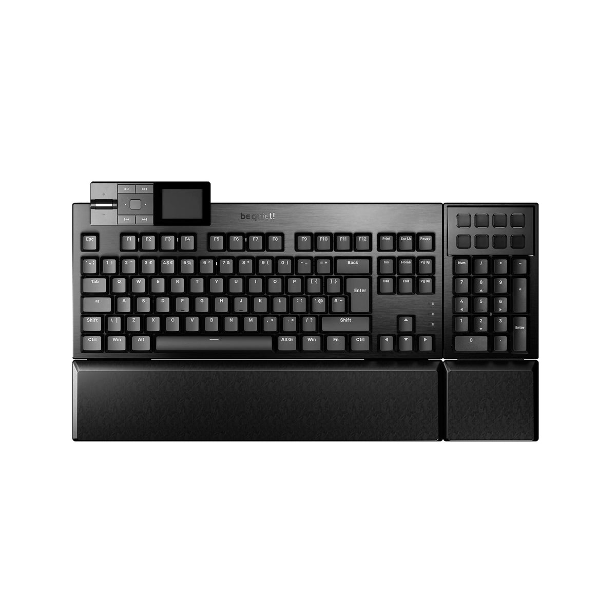 Be Quiet! Dark Mount Silent Tactile Modular ARGB Gaming Keyboard with 8 Customisable Display Keys, Silent Tactile Black Switches, Detachable Numpad & Stream Dock