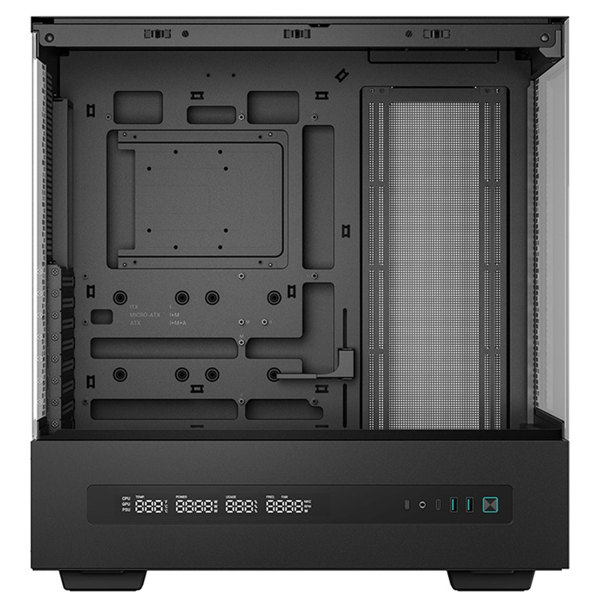 DeepCool CH690 Digital ATX Mid-Tower Case, High-Airflow PC Case with Semi-Glass Panel, USB-C Port, Support for 420mm Radiator, 450mm GPU, ATX PSU, Black