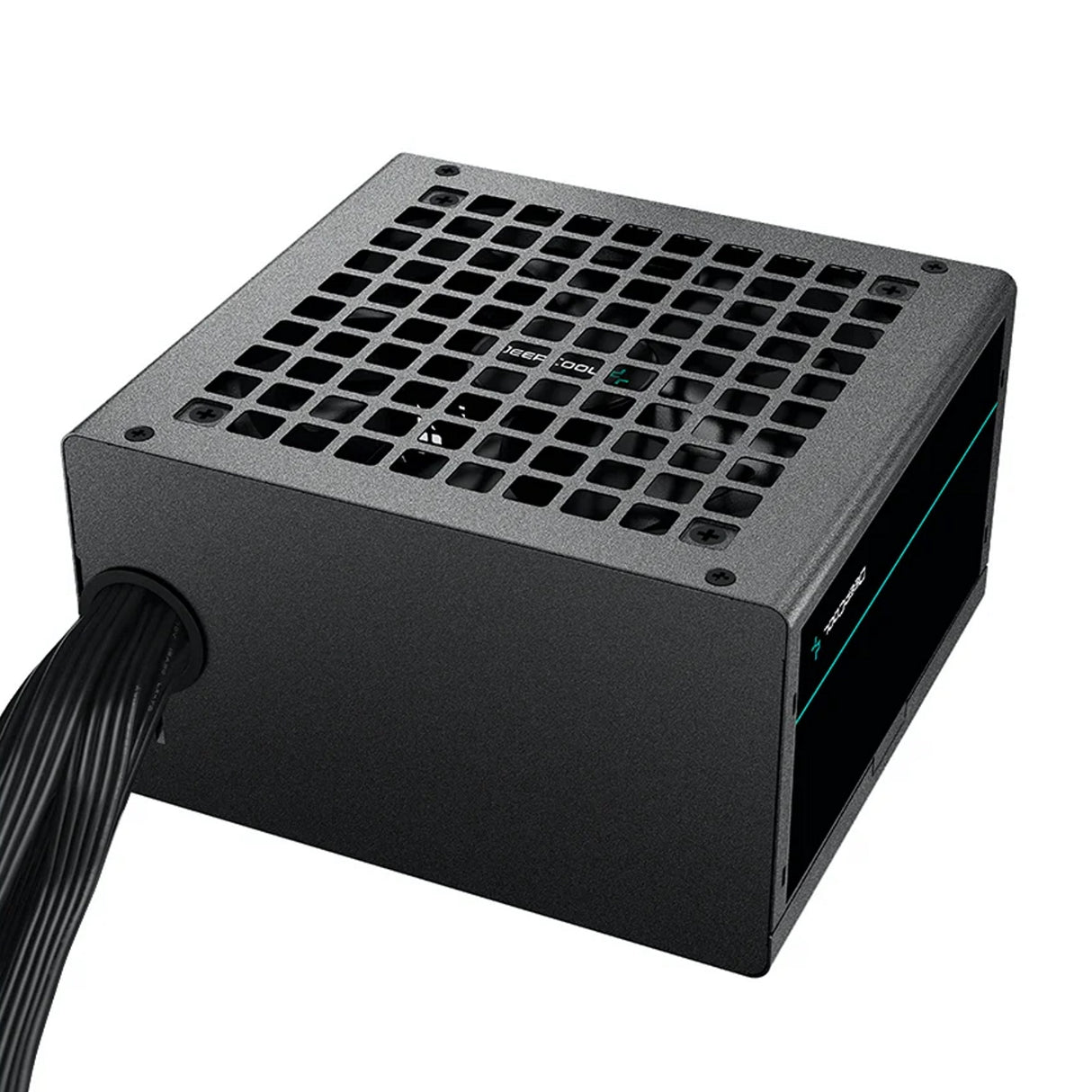 DeepCool PF600 600W PSU, 120mm Silent Hydraulic Bearing Fan, 80 PLUS White, Non Modular, UK Plug, Flat Black Cables, Efficient & Affordable