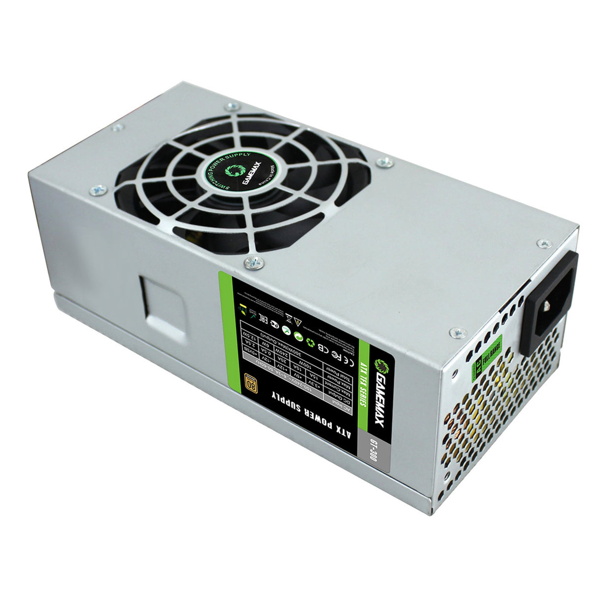 GameMax GT-300W 300W TFX Power Supply for Small Form Factor PCs, 80 Plus Bronze Efficient PSU with Quiet 80mm Cooling Fan and Active PFC, Ideal Replacement PSU for Slim Desktop Systems