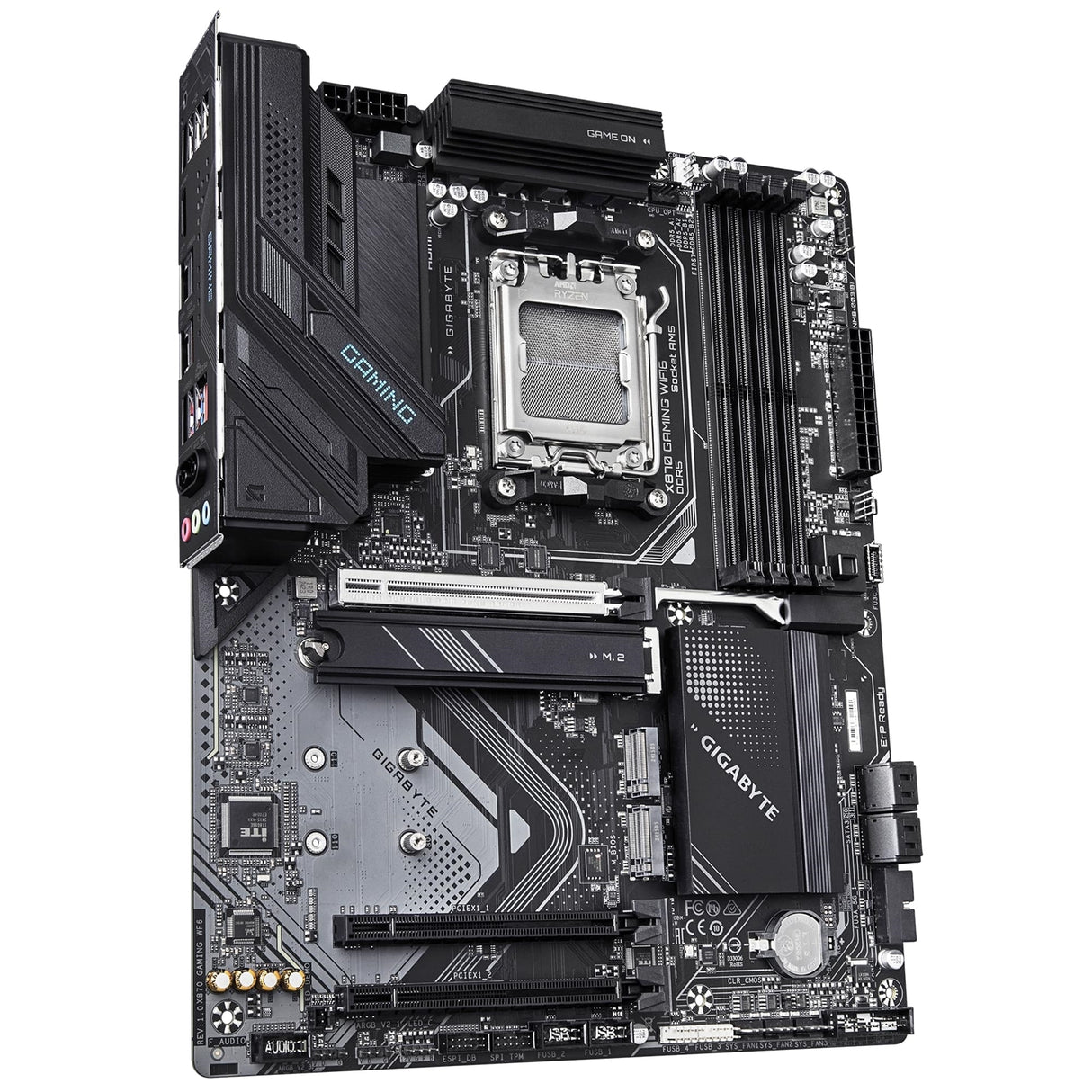 Gigabyte X870 GAMING WIFI6 AMD AM5 Socket Motherboard, ATX, 4x DDR5 Slots, 3x M.2 Sockets, Fitted I/O Shield, 2.5GbE LAN, Wi-Fi 6, 1x HDMI Port / 1x USB-C (USB4)