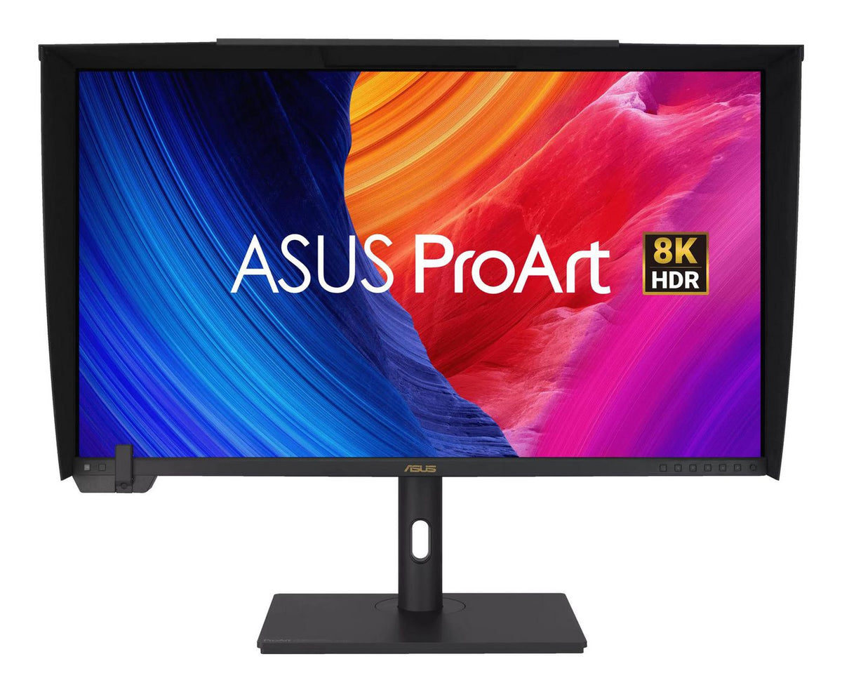 Asus 32" 8K 7680 x 4320, Thunderbolt 4, DisplayPort, HDMI, 81.4W, 100-240V, 50/60Hz, 14.1 kg