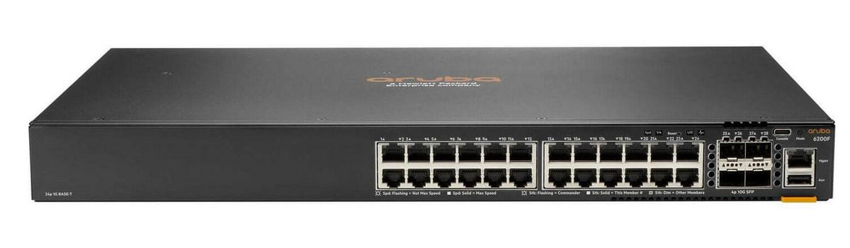 Hewlett Packard Enterprise Aruba Networking CX 6200F 24G Class-4 PoE 4SFP+ 370W Switch