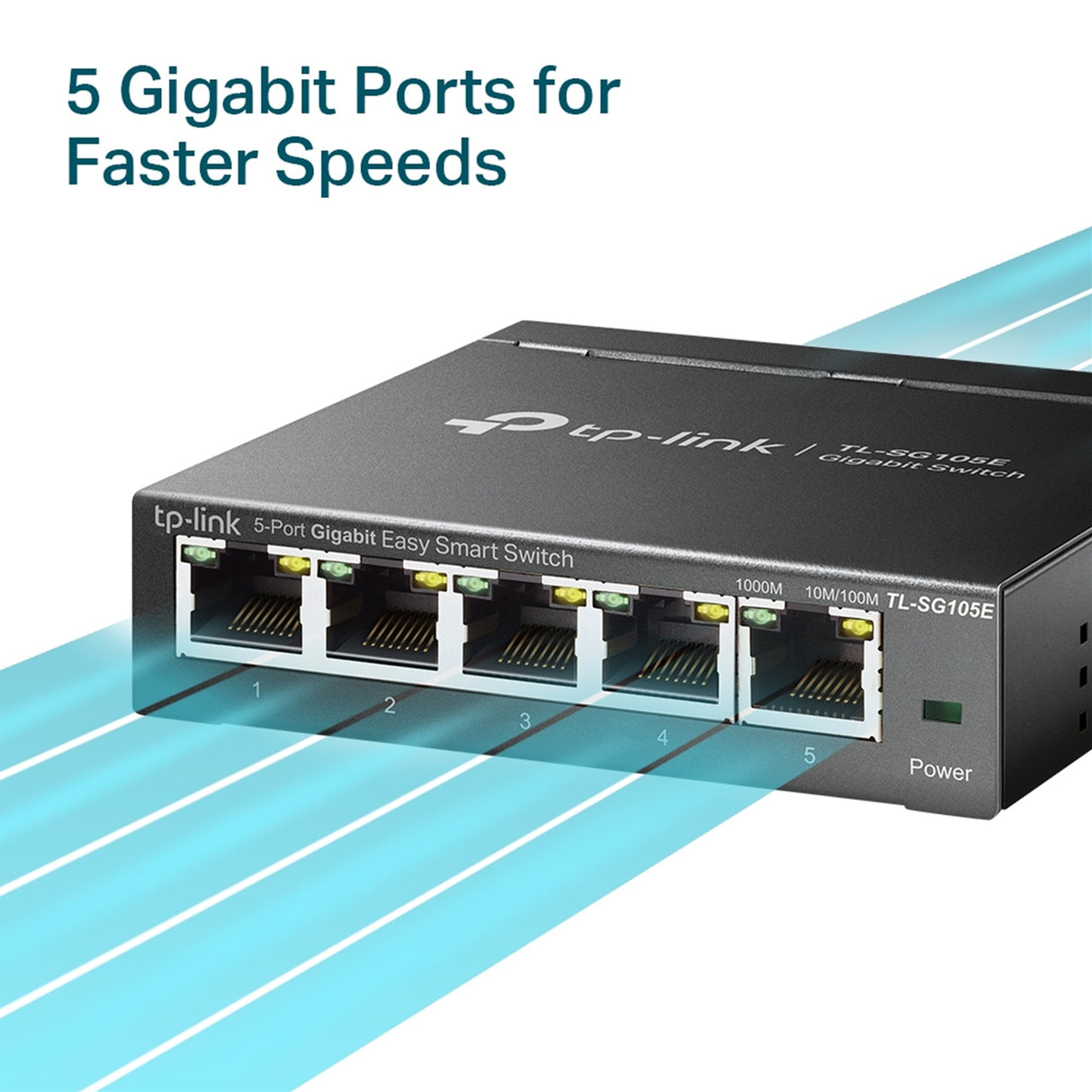 TP-Link TL-SG105E 5-Port Metal Gigabit Easy Smart Switch
