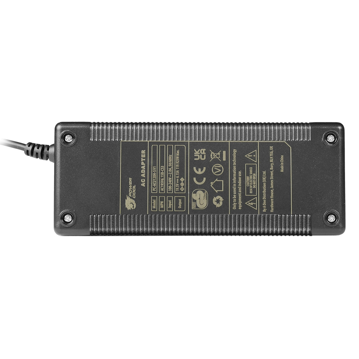 Powercool 120W 19.5V 6.15A Universal Laptop AC Adapter - Charger With 8 TIPS