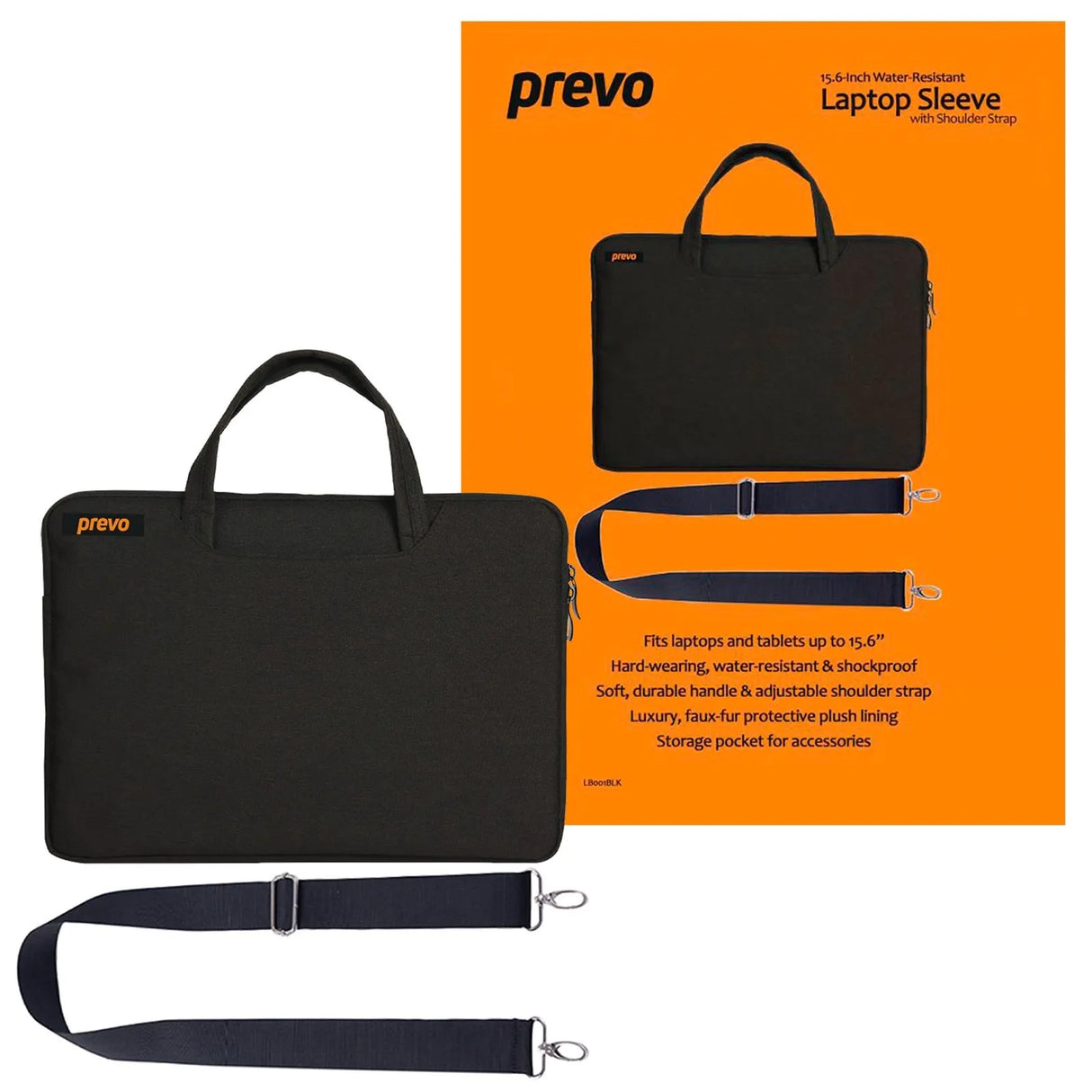 Prevo 15.6 Inch Laptop Bag, May Cushioned Lining, May Shoulder Strap, Itim