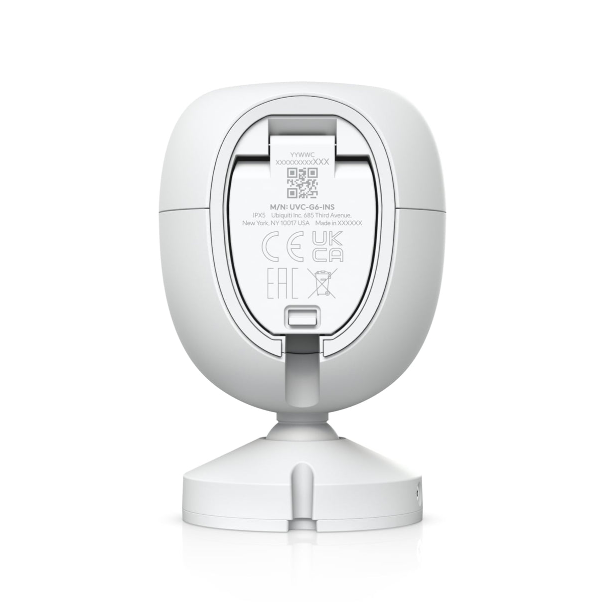 Ubiquiti (UVC-G6-INS-W-UK) Plug-and-play, 4K WiFi-connected camera with a 1/1.8" 8MP image sensor, Multi-TOPS AI Engine, and two-way audio.