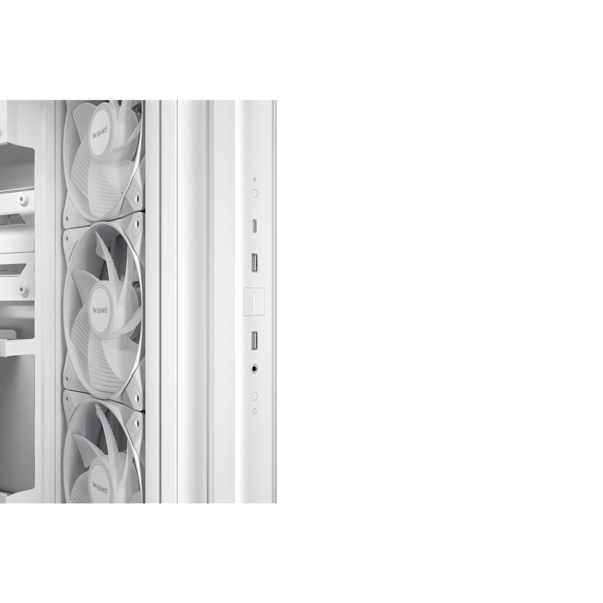 be quiet! Light Base 500 LX BGW86 White Mid-Tower Case, Tempered Glass, 4x ARGB Light Wings LX Fans, High Airflow ATX Case, USB-C 10 Gbps, 400 mm GPU Support, Vertical GPU Mount