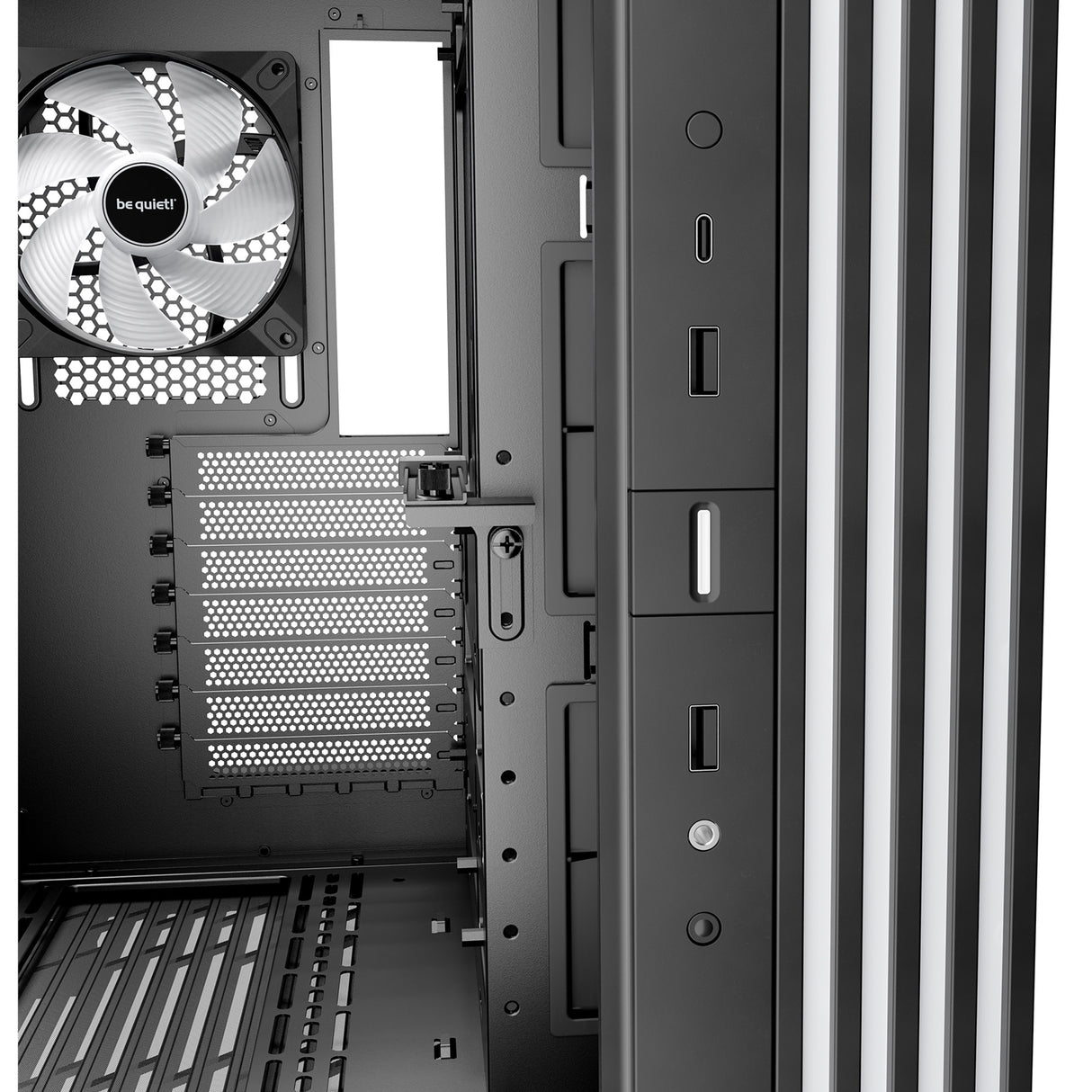 be-quiet! Light Base 600 LX, Black, Midi-Tower ATX Case, Massive ARGB LED Strip, Full Windowed Design, 4x Light Wings LX 120mm PWM fans included