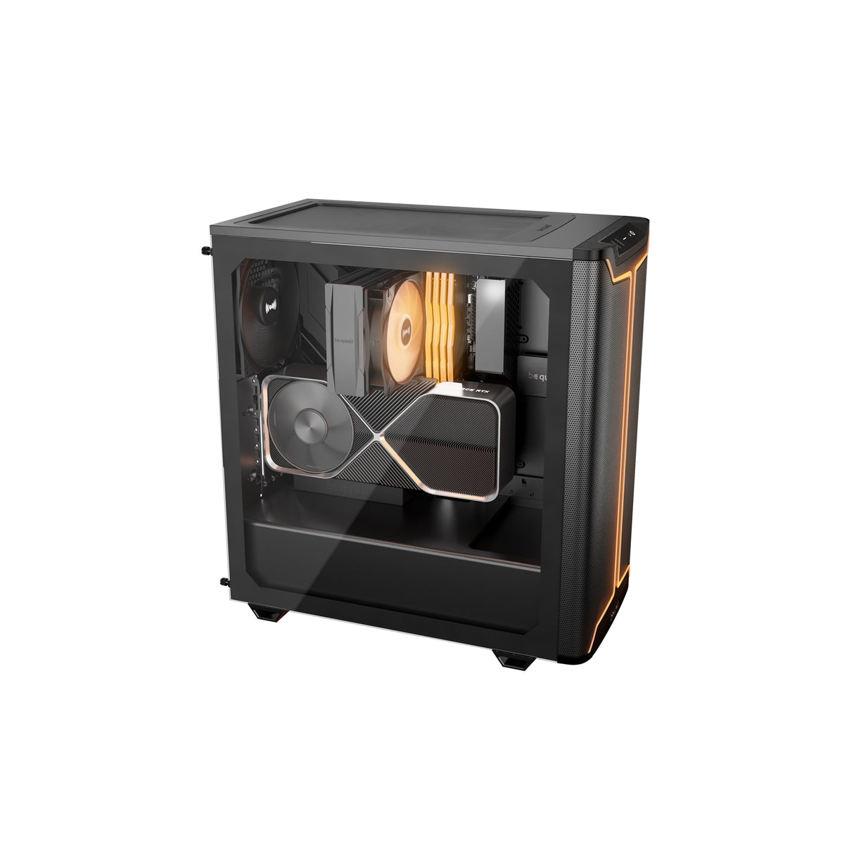 be quiet! Pure Base 501 DX Airflow Window Black ATX Mid Tower ARGB Case with USB-A, USB-C, 3 x Pure Wings 3 140mm Black PWM Fans
