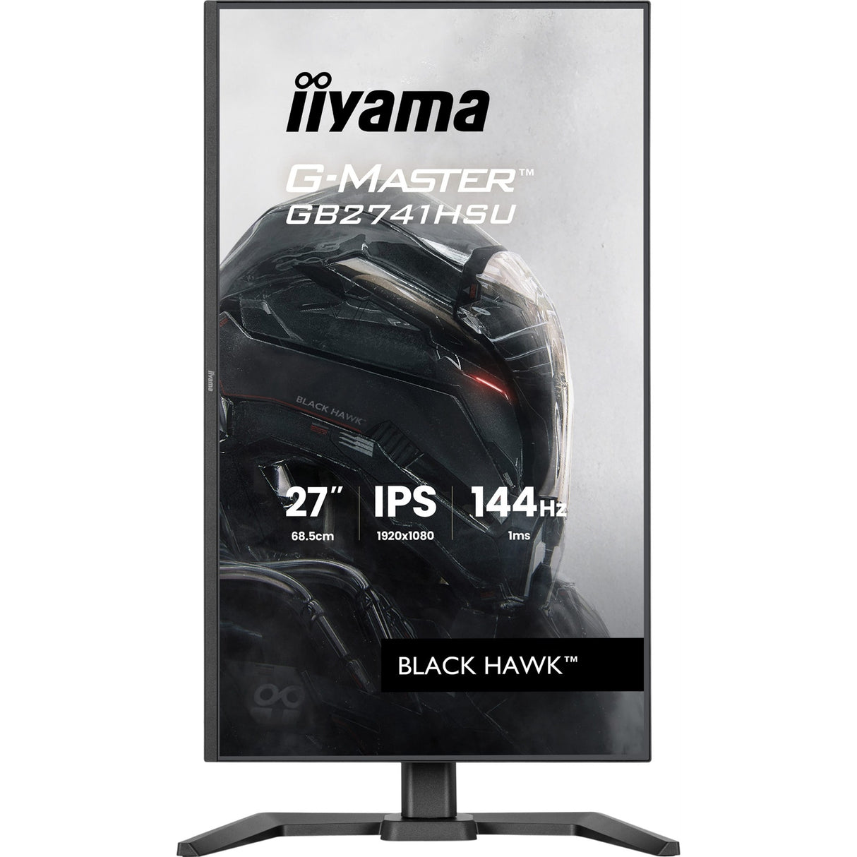 iiyama G-Master Black Hawk gaming monitor GB2741HSU-B1 27" Black, Height Adjustable, IPS, Ultra Slim Bezel, Full HD, 144Hz, 1ms, FreeSync, HDMI, Display Port, USB Hub