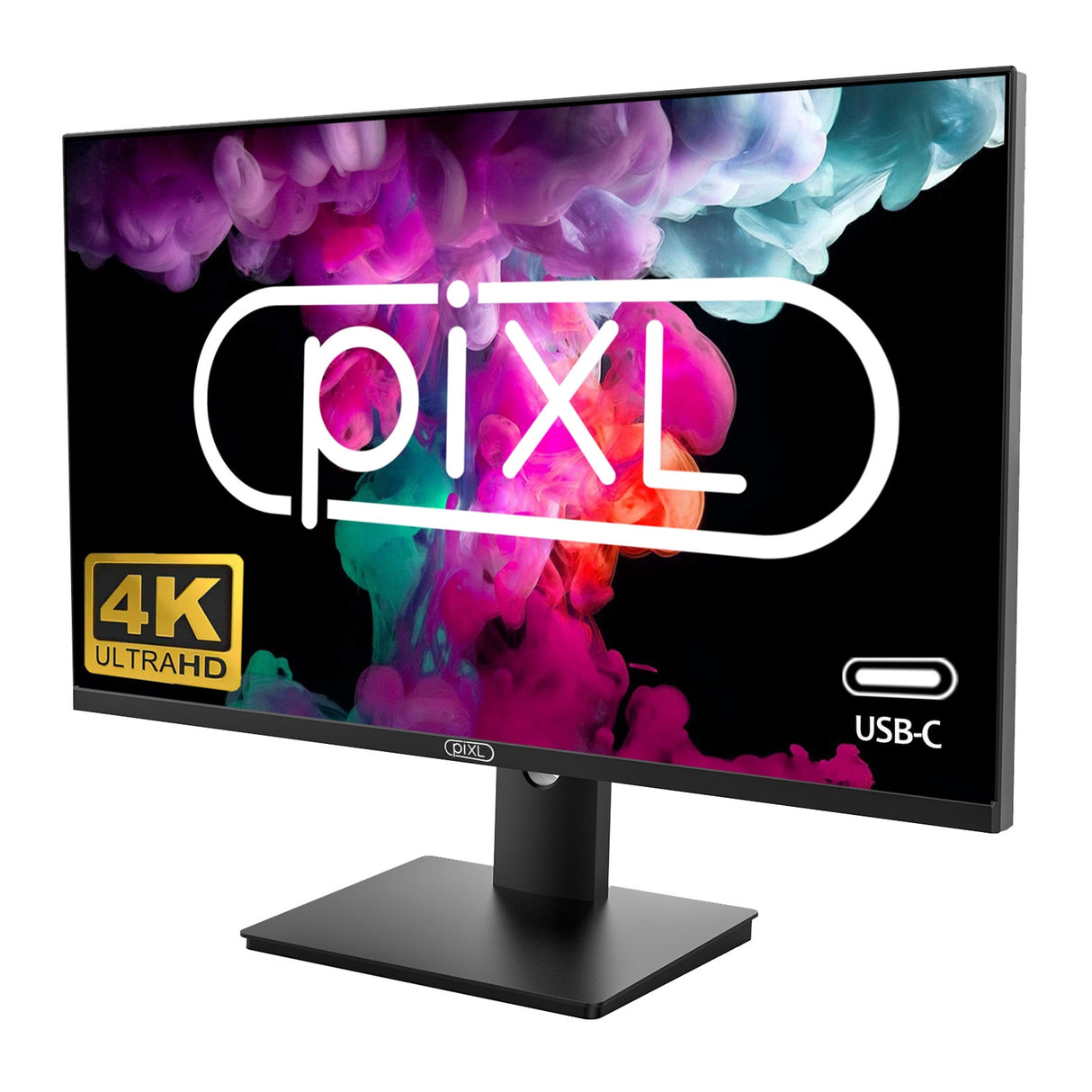 piXL PX27UDH4K 27 Inch 60Hz 4K IPS Monitor with 3840 x 2160 Resolution, 5ms Response Time, 60Hz Refresh Rate, USB-C, USB-B, USB-A, HDMI, Display Port & VESA Mount