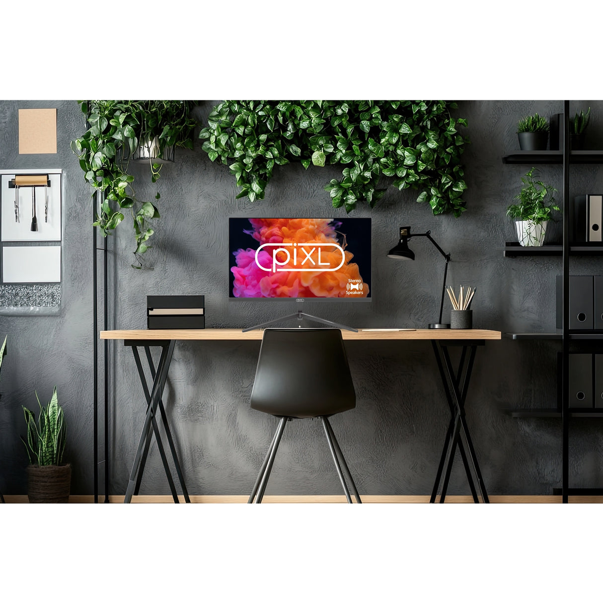 piXL PXD24VH 24 Inch Full HD 60Hz Widescreen Monitor with 1920 x 1080 Resolution, 6.5ms Response Time, Speakers, VGA & HDMI with Internal PSU
