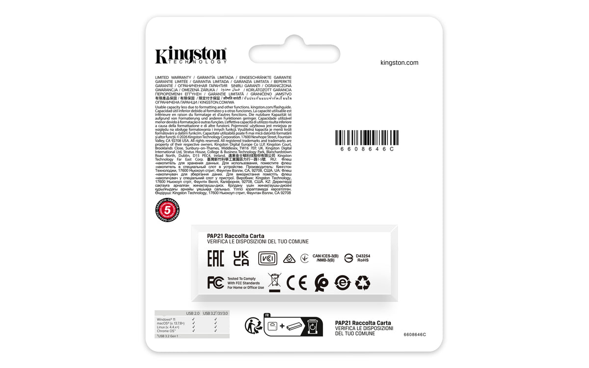 Kingston Technology DataTraveler 64GB Portable USB 3.2 Gen 1 Exodia Black