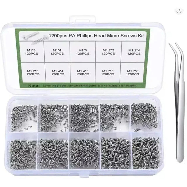 1200pcs Micro Screw Assortment