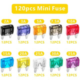 120pcs Small Car Fuse Assortment