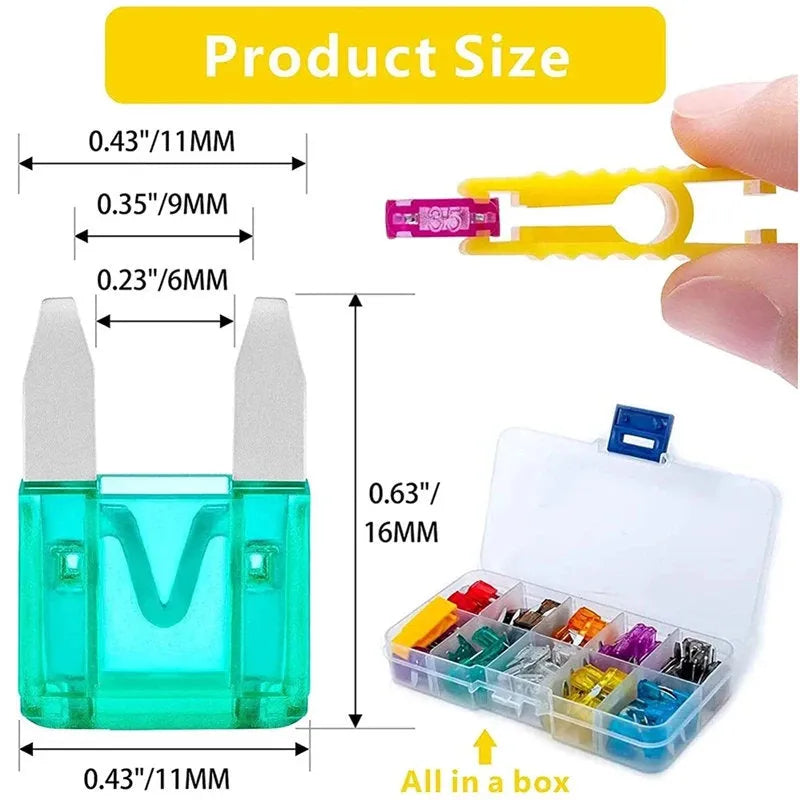 120pcs Small Car Fuse Assortment