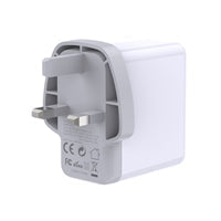 Prevo QC72 65W USB Type-C & USB Type-A Fast Charge Mains Charger with Qualcomm Quick Charge 3.0 and 1.5m 100W USB-C Cable for Laptops, Ultrabooks, Chromebooks, iPads, MacBooks, Smartphones, Tablets, Mobile Devices, Action Cameras, DSLRs