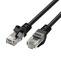 Prevo CAT6-BLK-1M Network Cable, RJ45 (M) to RJ45 (M), CAT6, 1m, Black, Oxygen Free Copper Core, Sturdy PVC Outer Sleeve & Clip Protector, Retail Box Packaging