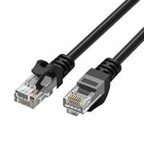 Prevo CAT6-BLK-1M Network Cable, RJ45 (M) to RJ45 (M), CAT6, 1m, Black, Oxygen Free Copper Core, Sturdy PVC Outer Sleeve & Clip Protector, Retail Box Packaging