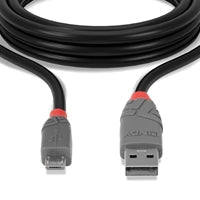 Lindy 36731 0.5m USB 2.0 Type A to Micro-B Cable, Anthra Line