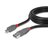 Lindy 36731 0.5m USB 2.0 Type A to Micro-B Cable, Anthra Line