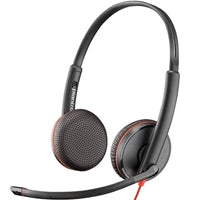 Plantronics Blackwire 3225 Stereo USB-C Headset with 3.5mm Jack & USB-C/A Adapter (Bulk Pack- Non-Retail)
