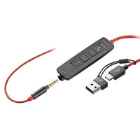 Plantronics Blackwire 3225 Stereo USB-C Headset with 3.5mm Jack & USB-C/A Adapter (Bulk Pack- Non-Retail)