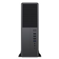 CiT S014C Black Slim Micro ATX/ITX Desktop Case with 300W Power Supply, USB 2.0, USB 3.0 Type-A & Type-C Ports