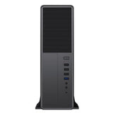 CiT S014C Black Slim Micro ATX/ITX Desktop Case with 300W Power Supply, USB 2.0, USB 3.0 Type-A & Type-C Ports