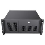 CiT 4U Rackmount Server Case 500mm, Heavy-Duty Industrial Chassis with Lockable Front Door, Supports ATX/mATX, 8x Internal HDD Bays for Massive Storage, Black