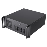 CiT 4U Rackmount Server Case 500mm, Heavy-Duty Industrial Chassis with Lockable Front Door, Supports ATX/mATX, 8x Internal HDD Bays for Massive Storage, Black
