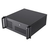 CiT 4U Rackmount Server Case 500mm, Heavy-Duty Industrial Chassis with Lockable Front Door, Supports ATX/mATX, 8x Internal HDD Bays for Massive Storage, Black