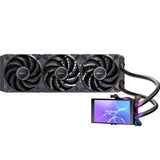 Antec Vortex View 360 Black AIO Liquid CPU Cooler, Massive 5-Inch Rotatable IPS LCD Display, 9th Gen Asetek Pump for 400W TDP, Triple 120mm PWM Fans,  ARGB Backglow