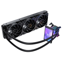 Antec Vortex View 360 Black AIO Liquid CPU Cooler, Massive 5-Inch Rotatable IPS LCD Display, 9th Gen Asetek Pump for 400W TDP, Triple 120mm PWM Fans,  ARGB Backglow