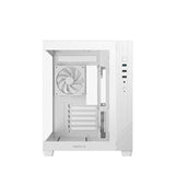 DeepCool CG330 3F ARGB Dual-Chamber Micro-ATX Tower Case, Tempered Glass Panels, 3 x 120mm ARGB Fans, USB 3.0, ITX/Micro-ATX, White