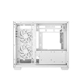 DeepCool CG330 3F ARGB Dual-Chamber Micro-ATX Tower Case, Tempered Glass Panels, 3 x 120mm ARGB Fans, USB 3.0, ITX/Micro-ATX, White