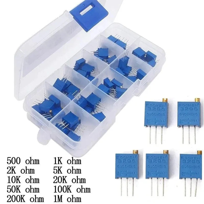 50pcs 3296W Potentiometer Assortment