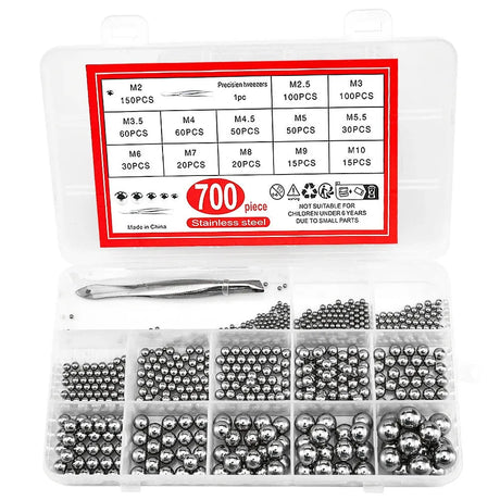 700pcs Steel Ball Bearing Assortment