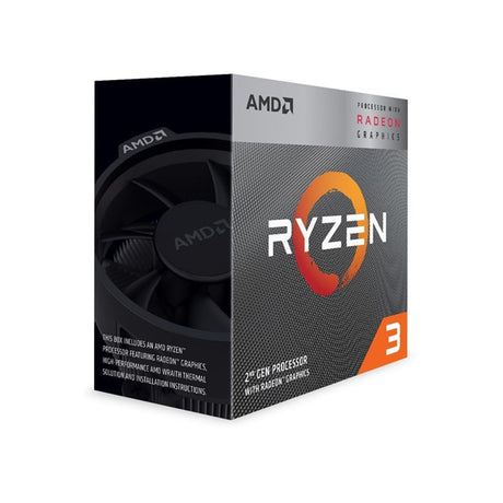 AMD Ryzen 3 3200G 4 Core AM4 Processor 3.8GHz up to 4.0GHz Boost, 6MB Cache, 65W, with Wraith Stealth Cooler, Radeon Vega 8 Graphics