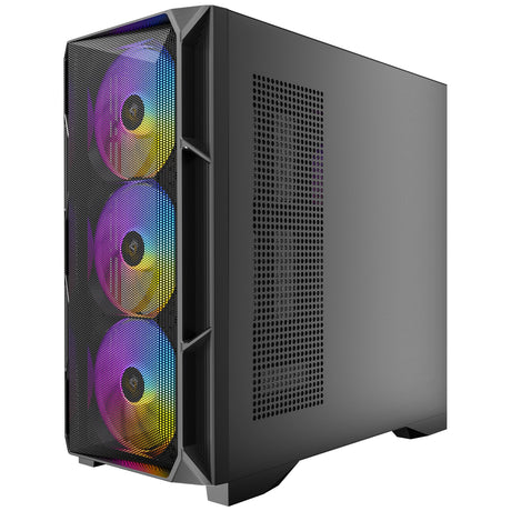 Antec AX1000 ARGB Mid-Tower Gaming PC Case, Full Mesh Front, Tempered Glass, Steel/Plastic,  4 x 120mm ARGB Fans, E-ATX, ATX/Micro-ATX/ITX Compatible