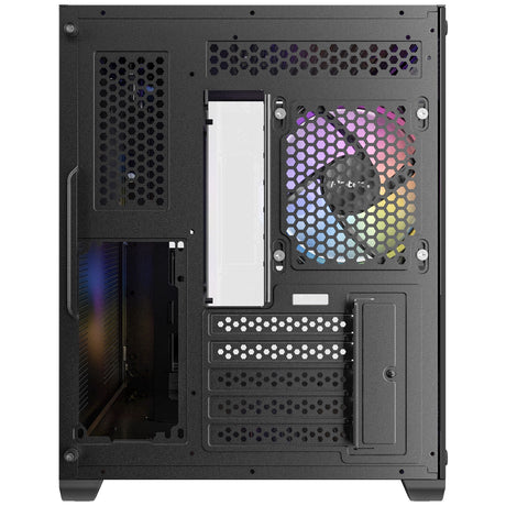 Antec CX600M ARGB Mini-Tower PC Gaming Case, 270 Full-View Tempered Glass, 3x 120mm ARGB LED Fans, USB 3.0, Dust Filters, Tool-Free Installation, Black