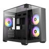 Antec CX600M Trio ARGB Mini Tower Gaming Case, Itim, Tempered Glass Panels, Dual Chamber Design, Vertical Cooling, Pre-Installed ARGB Fans, Water Cooling Support